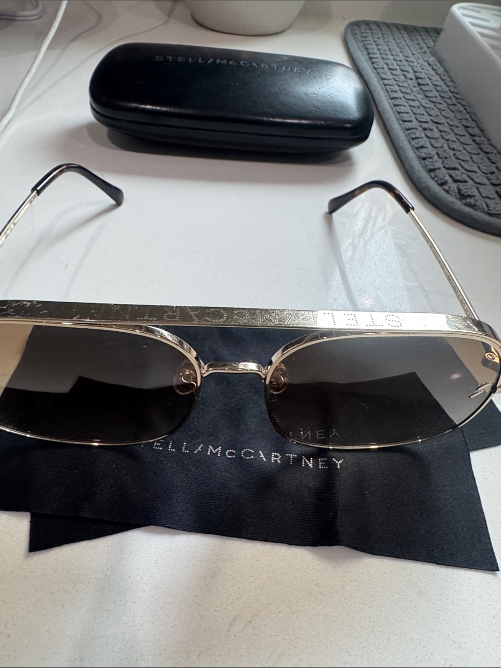 Stella McCartney  Gold Frame Sunglasses with brown Lenses